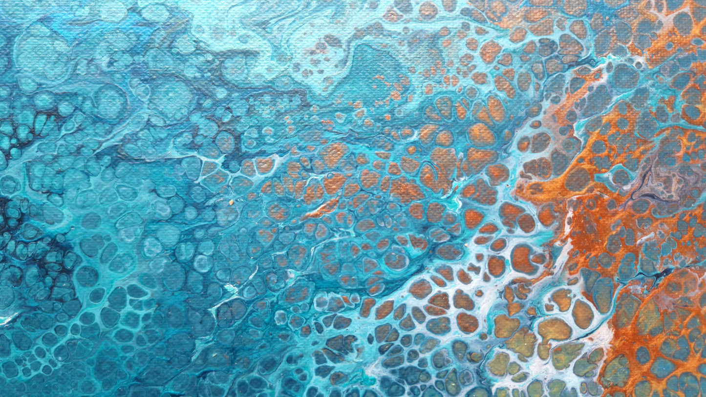 Ocean floor - original abstract Oceanic art. very close up high detail