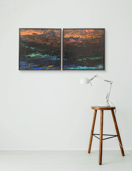 Vibrant Silence, diptych (50 x 50cm x2)